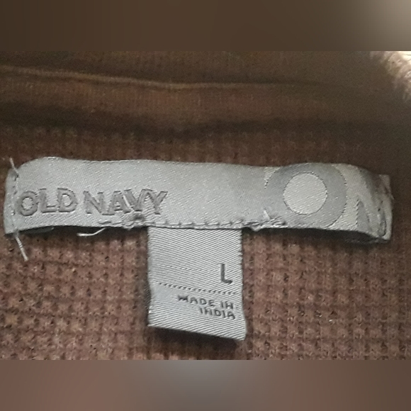 Retro Old Navy Camo Thermal Long Sleeve Henley Shirt - Men's Large Camo Shirt - Picture 3 of 12